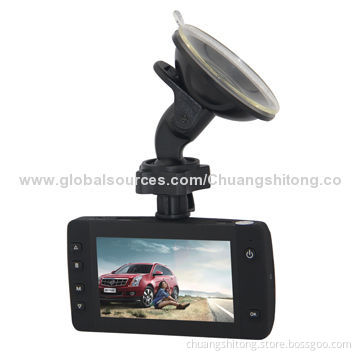Car camera recorder, black color, H.264 with NTK96650, Novatek 170-degree wide angle